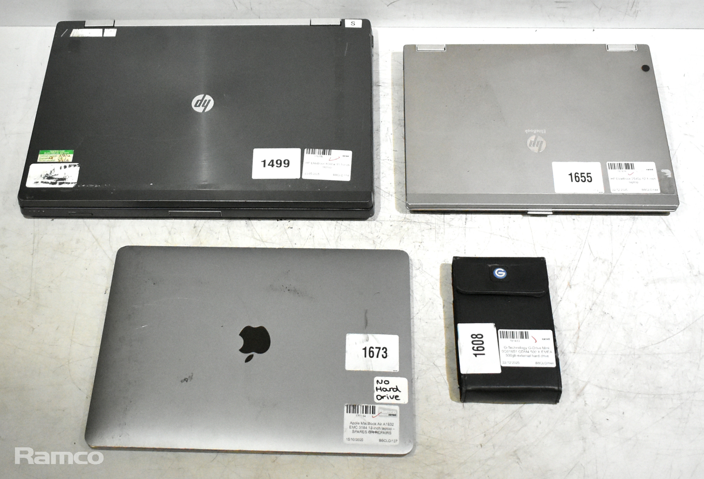 HP EliteBook 8560w laptop, Apple MacBook Air A1932 EMC 3184 13 inch & more - see desc. - photo 1