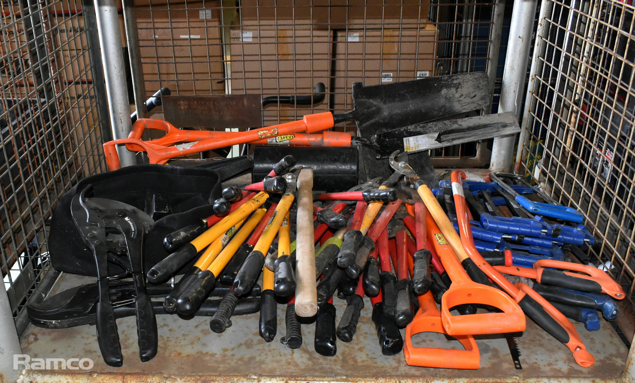 Various workshop tools including safe clamps, bolt cutters, pipe cutters, scissor lift and more - photo 1