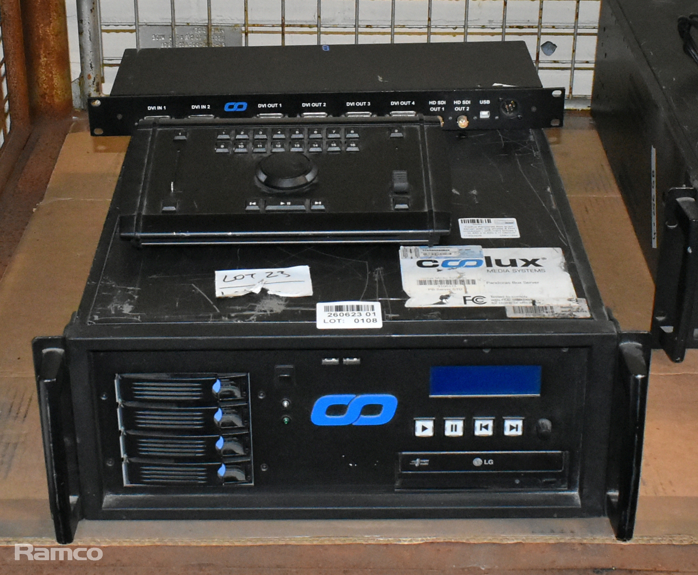 Coolux Pandoras Box quad server with Jog shuttle & DVI processor (with hard drives) - photo 1
