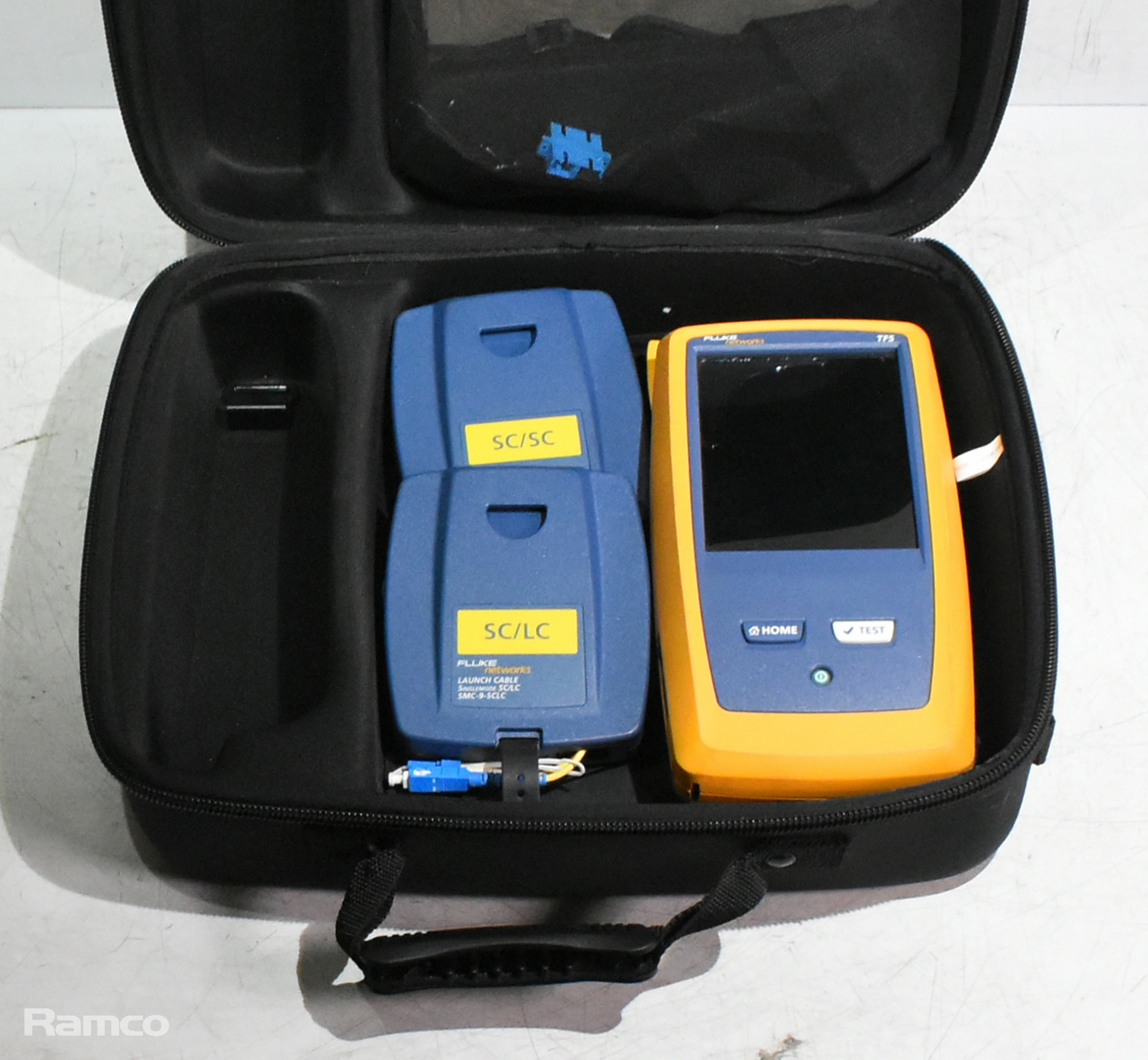 Fluke Networks TFS OptiFiber Pro OTDR module testing tool and 2x FLUKE SMC-9-SCLC launch cable - photo 1