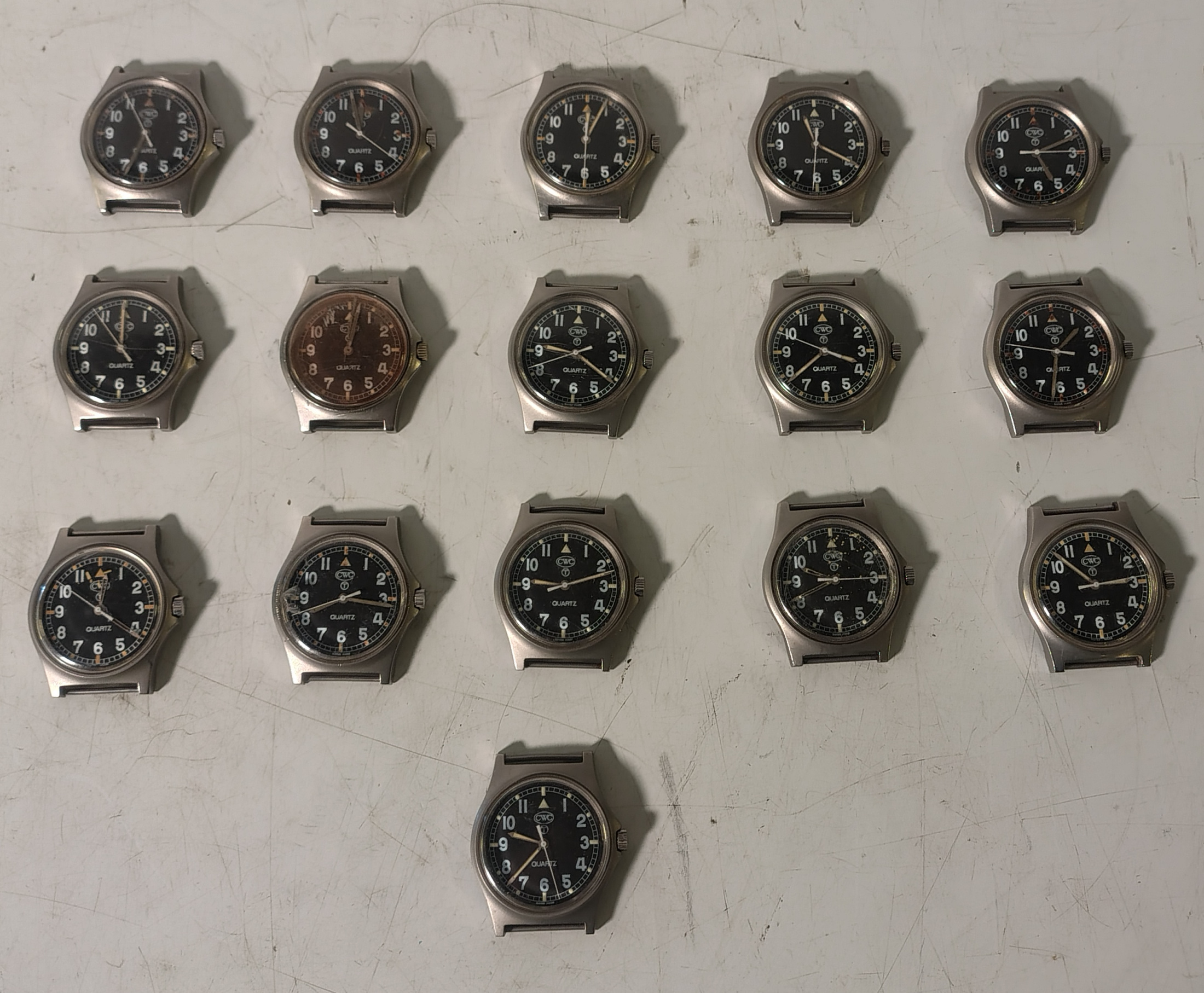 16x CWC British Army, Royal Navy & Royal Marine issue quartz wristwatches - details in description - photo 1
