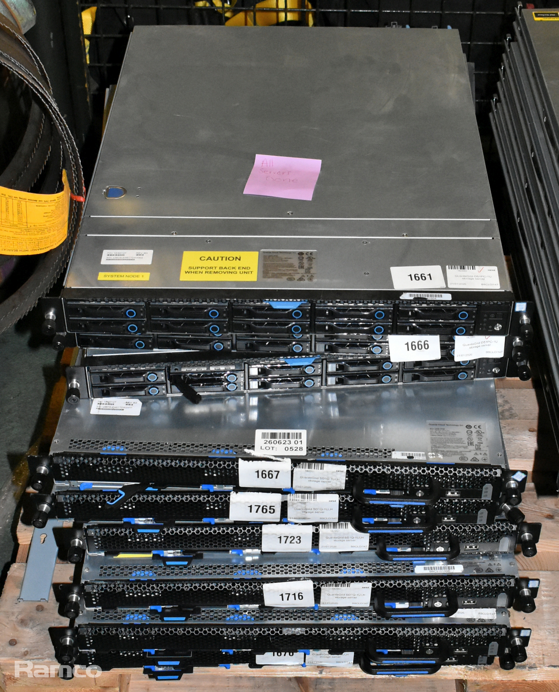 6x QuantaGrid SD1Q-1ULH storage servers, 3x QuantaGrid D51PC-1U storage servers - photo 1
