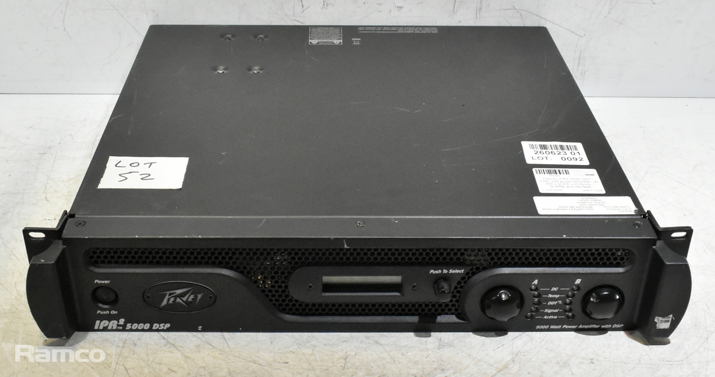 Peavey IPR2 5000 DSP 5000W power amplifier - W 480 x D 430 x H 90mm - SPARES OR REPAIRS - photo 1