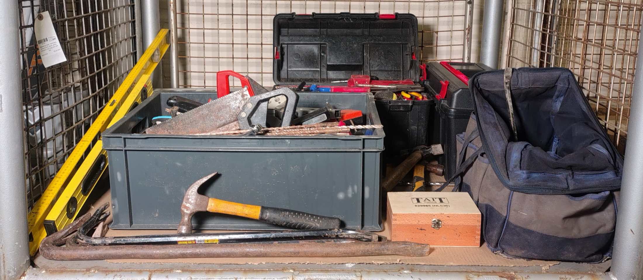 Workshop tools - hammers, screwdrivers, saws, pliers, crowbars, tool bags and drill bits - photo 1