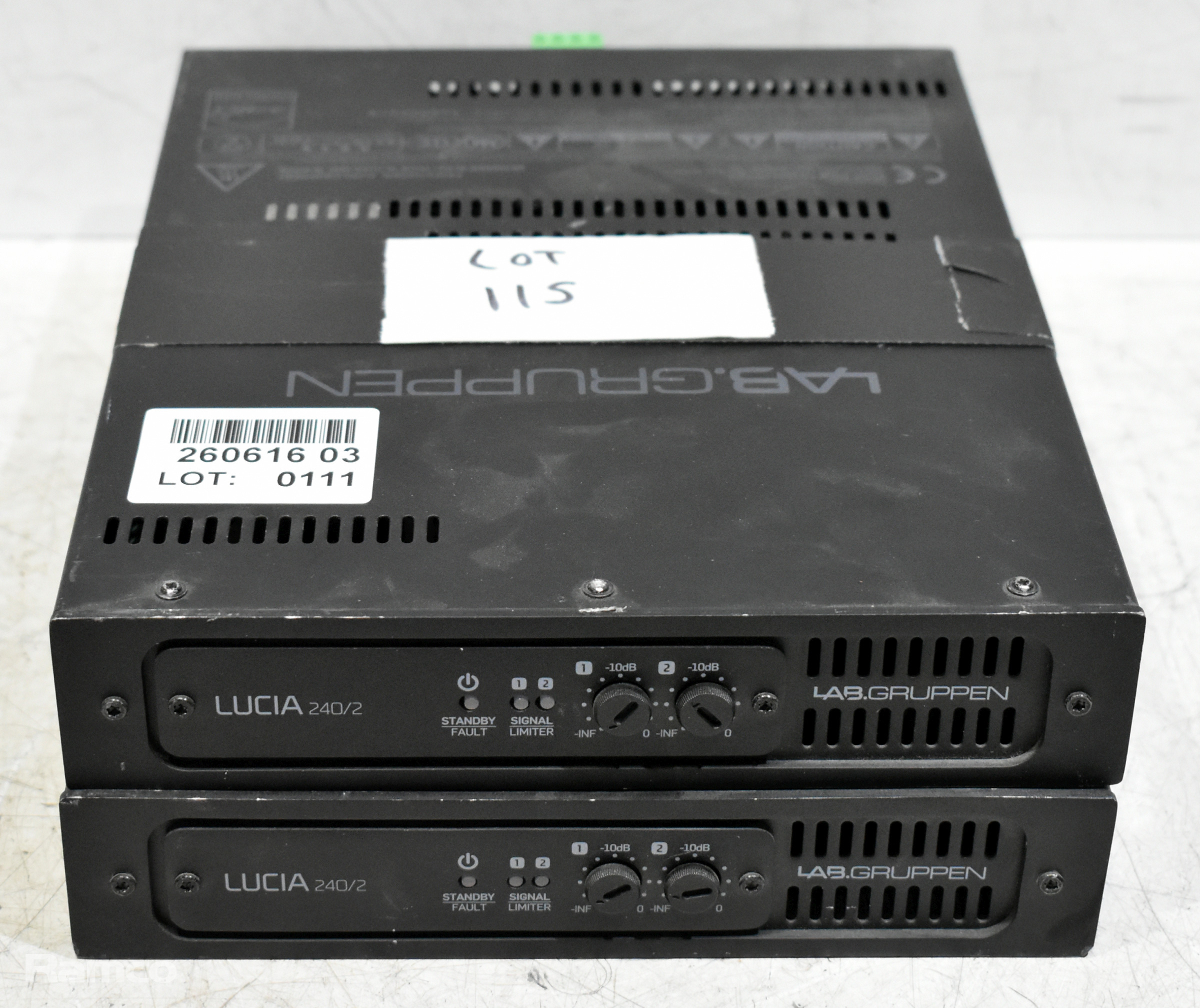 2x Lab.Gruppen Lucia 240/2 2 channel mixing amplifiers - 120W (2/4/8 ohm) and 60W (16 ohm) — photo 1