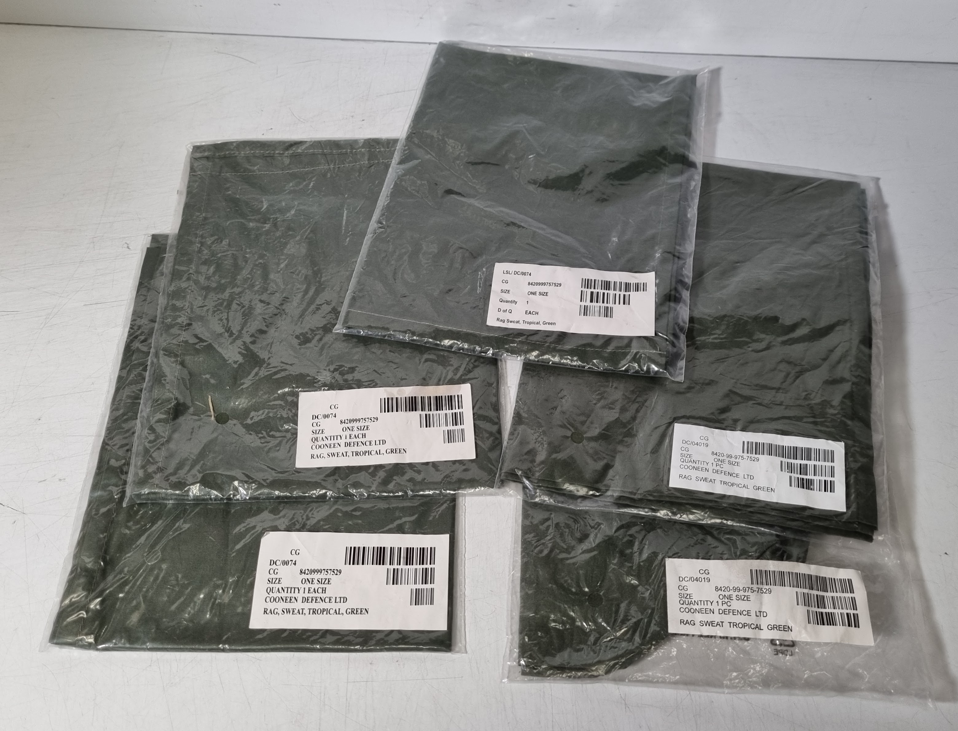 160x British Army sweat rags - Tropical Green - photo 1
