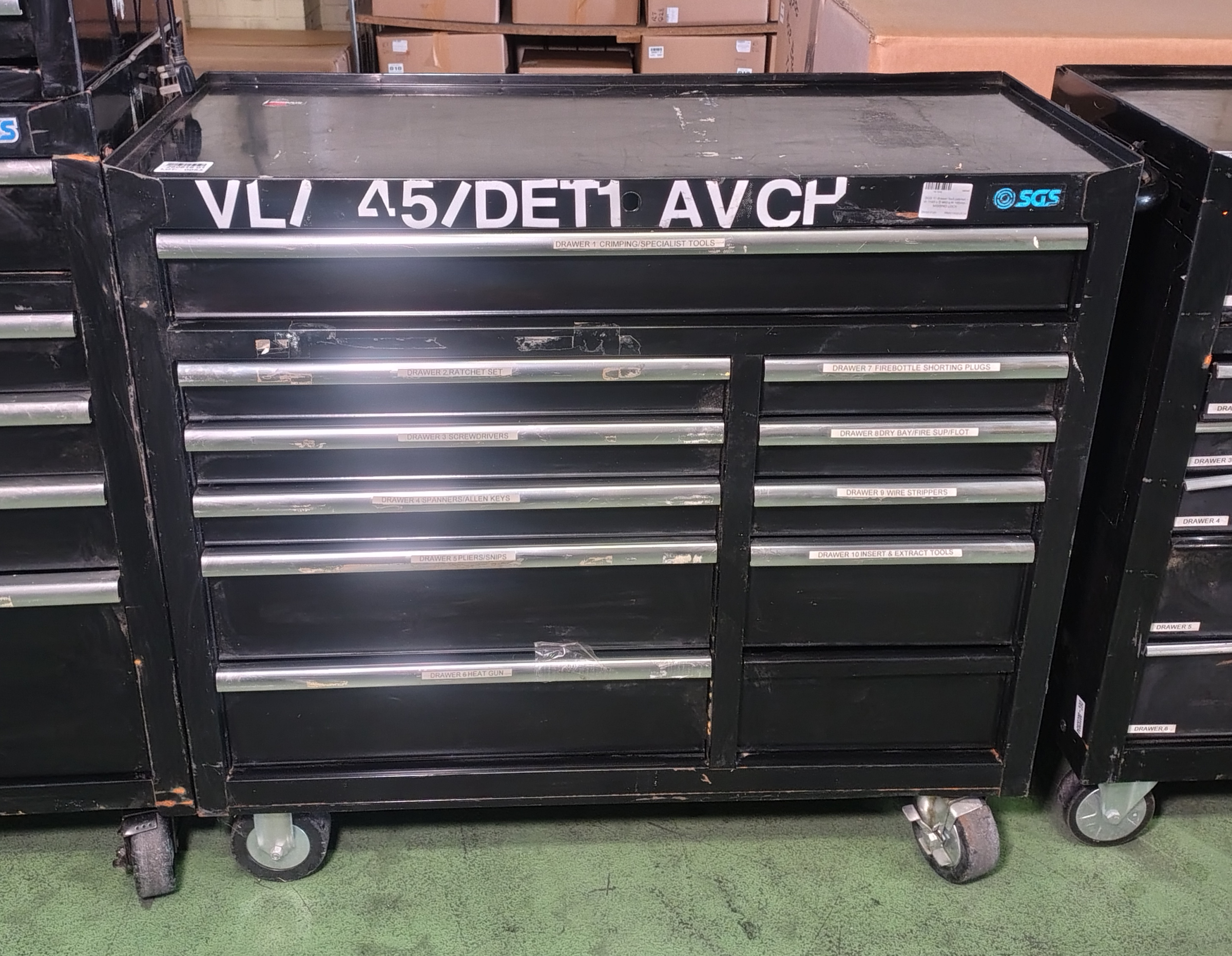 SGS 11 drawer tool cabinet - W 1140 x D 460 x H 1000mm - MISSING LOCK - photo 1