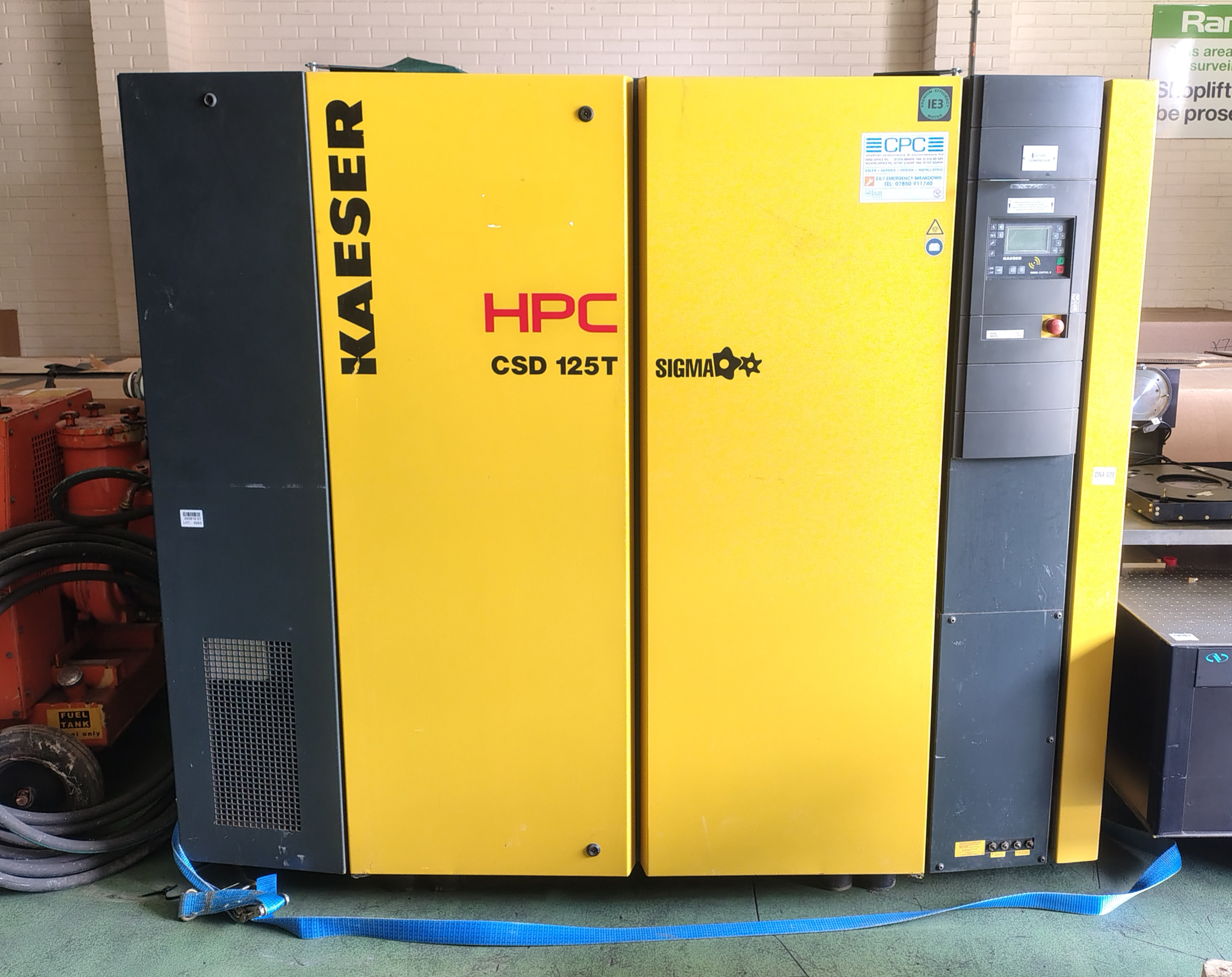 Kaeser ABT 125 rotary screw air compressor with integrated refrigerated dryer - see description - photo 1