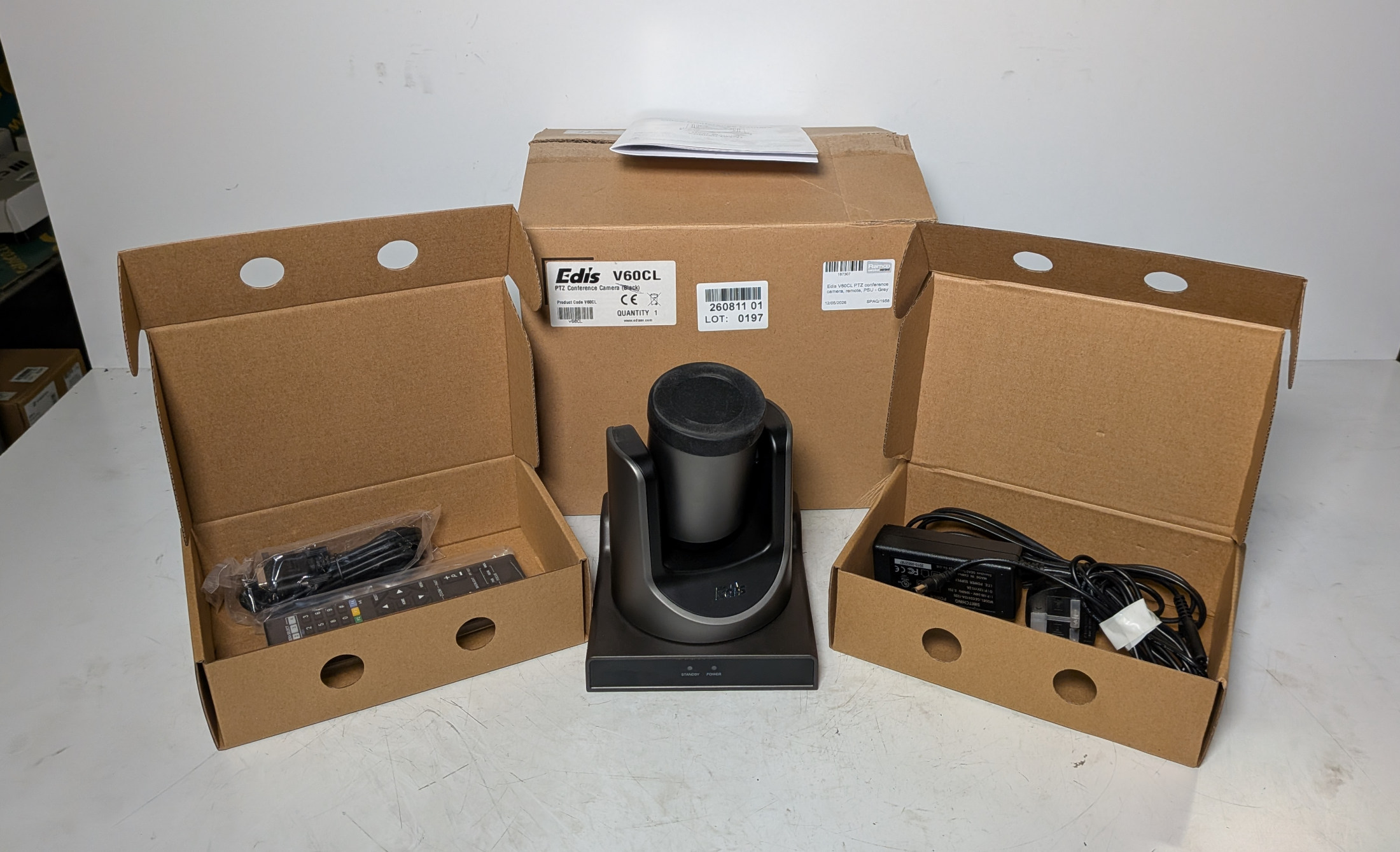 Edis V60CL PTZ conference camera with remote and PSU - grey - photo 1