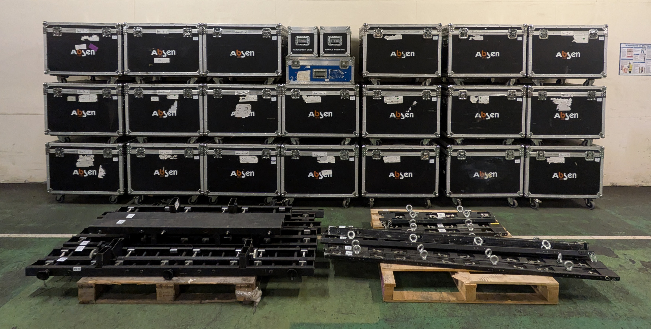 Absen A3 Pro LED video wall (120x panels) kit with accessories - see description for details - photo 1