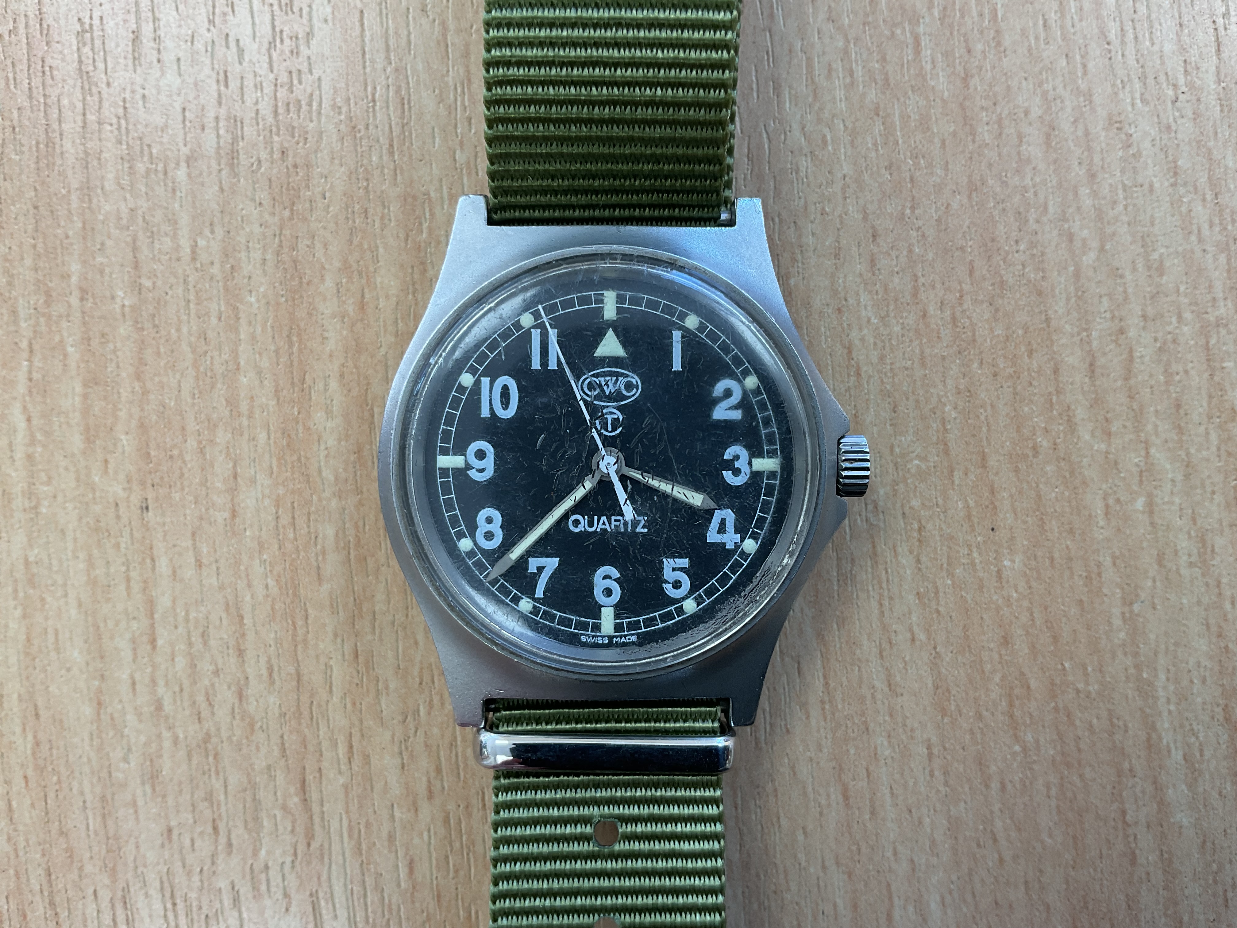 Rare CWC W10 British Army Service Watch, Nato Marks, Date 1991, Gulf War 1 - photo 1