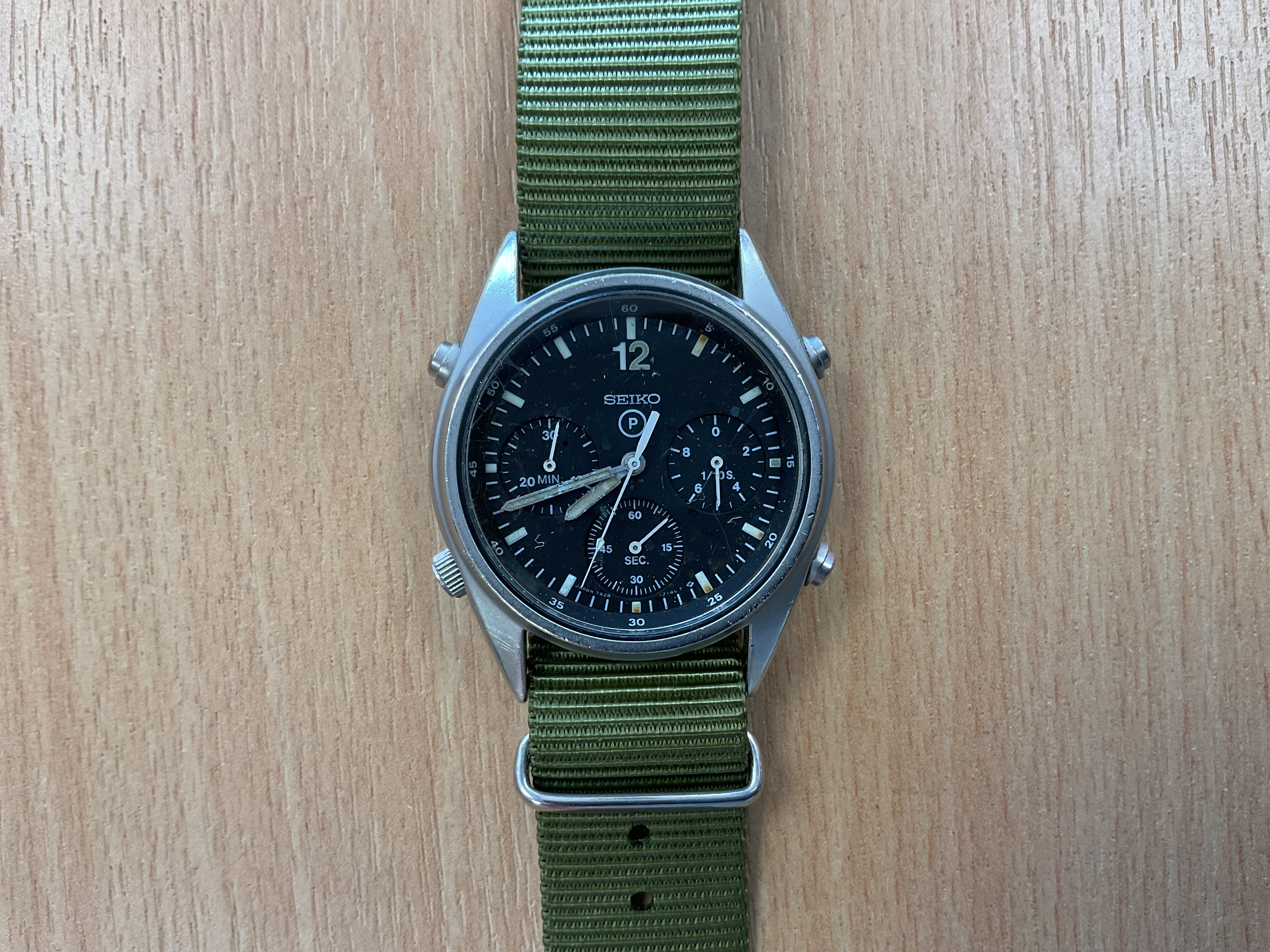 Seiko Gen 1 Pilots Chrono RAF Harrier Force Issue, Sn° 5840, Date 1988 - photo 1