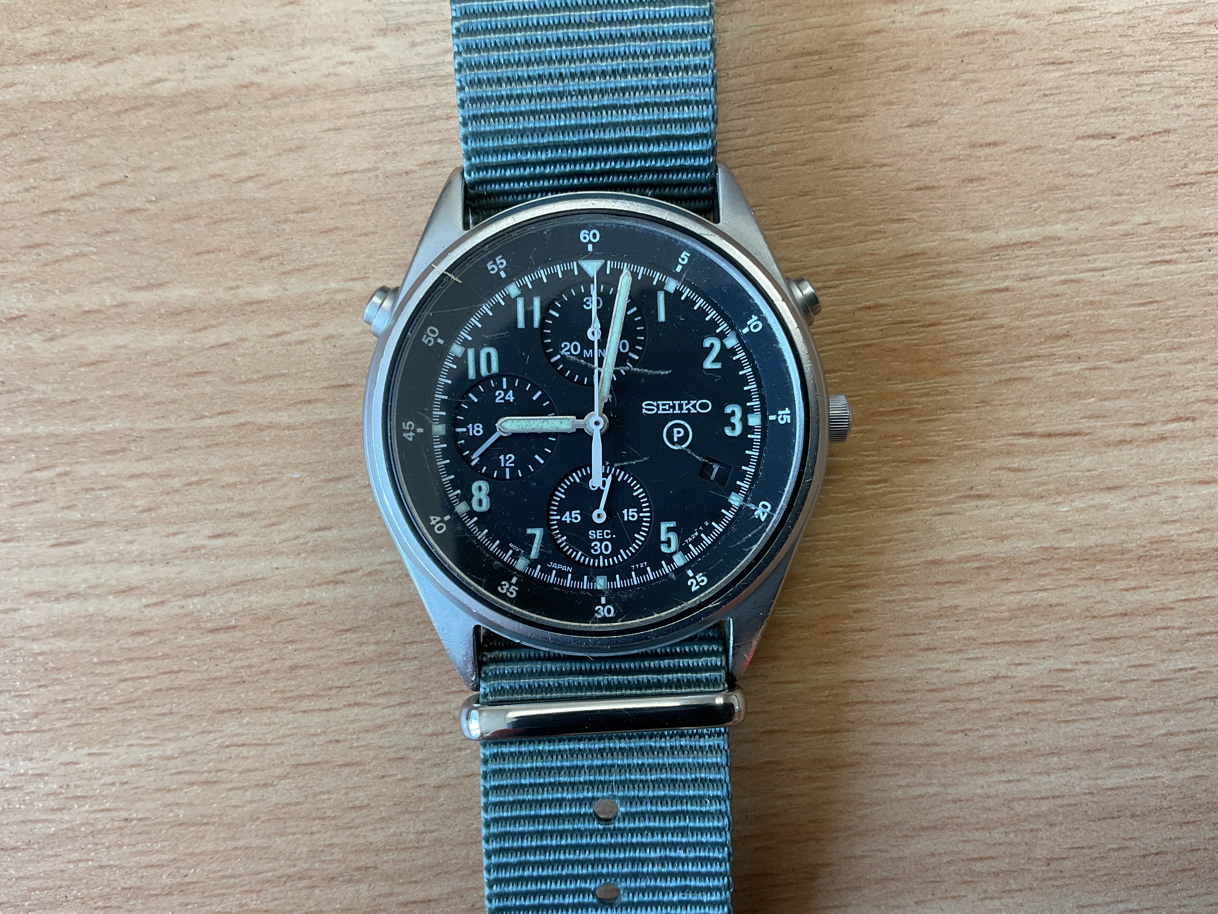 Seiko Gen 2 Date Adjust Pilots Chrono RAF Tornado Force Issue, Nato Marks, Sn° 1987, Date 1995 - photo 1