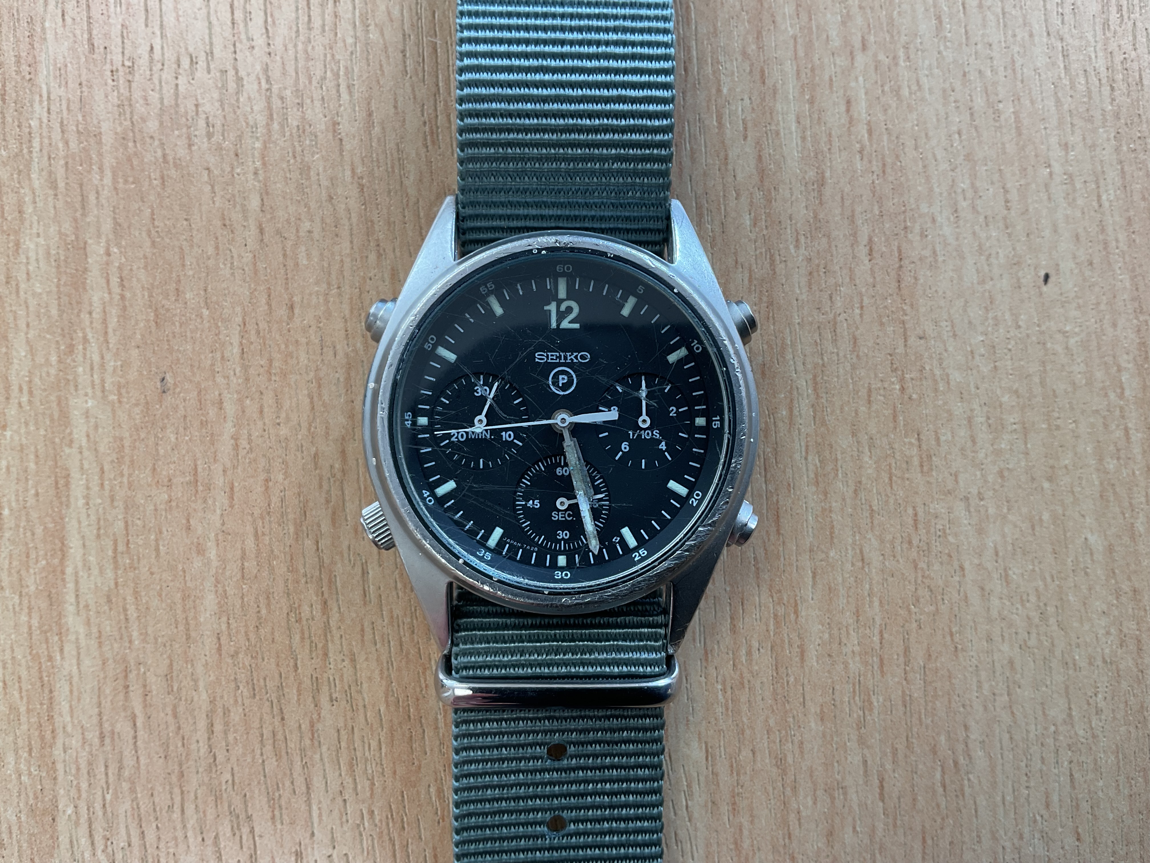 Seiko Gen 1 Pilots Chrono RAF Harrier Force Issue, Nato Marks, Sn° 10773, Date 1990 - photo 1