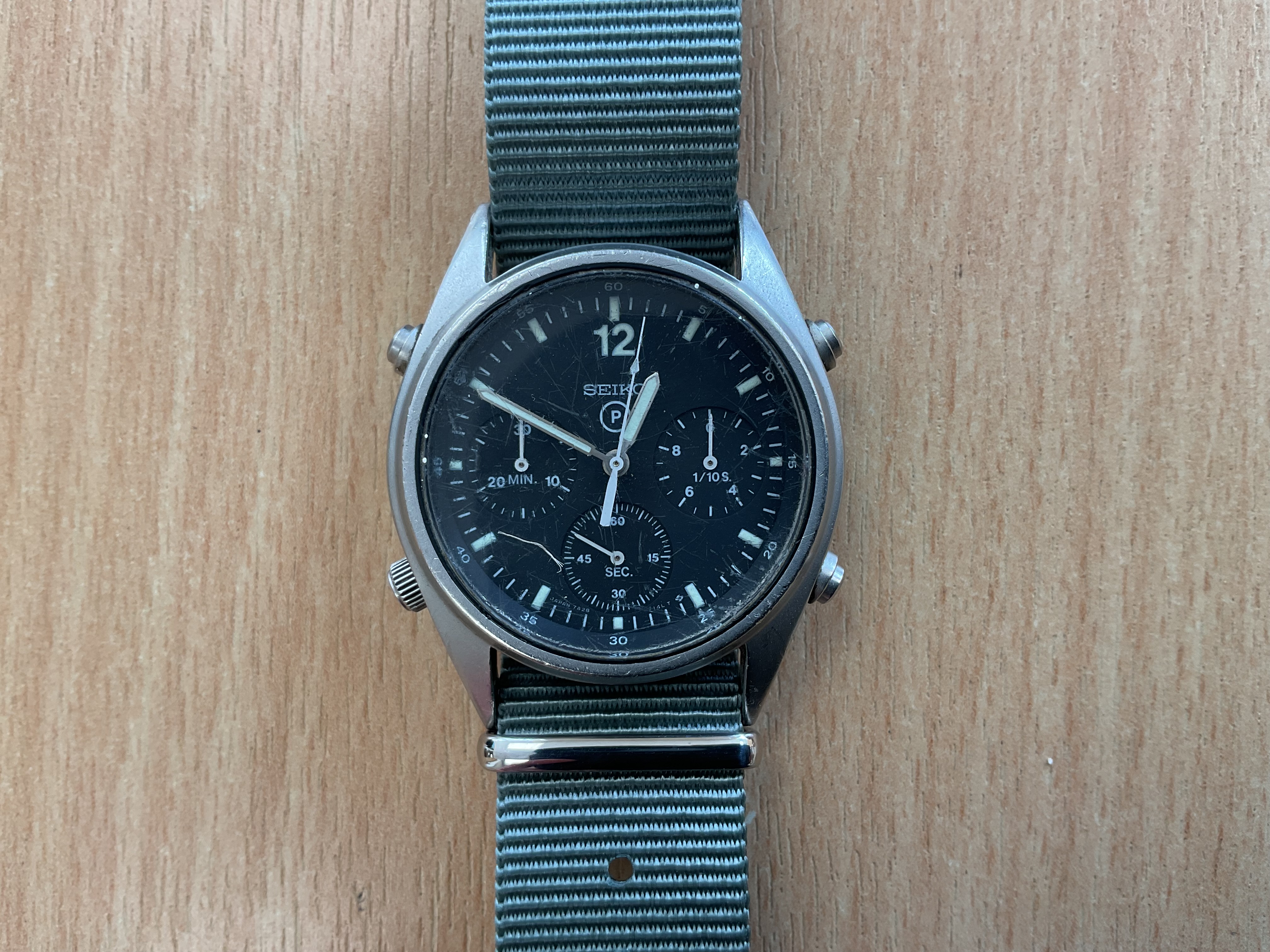 Seiko Gen 1 Pilots Chrono RAF Harrier Force Issue, Nato Marks, Sn° 2592, Date 1984 - photo 1