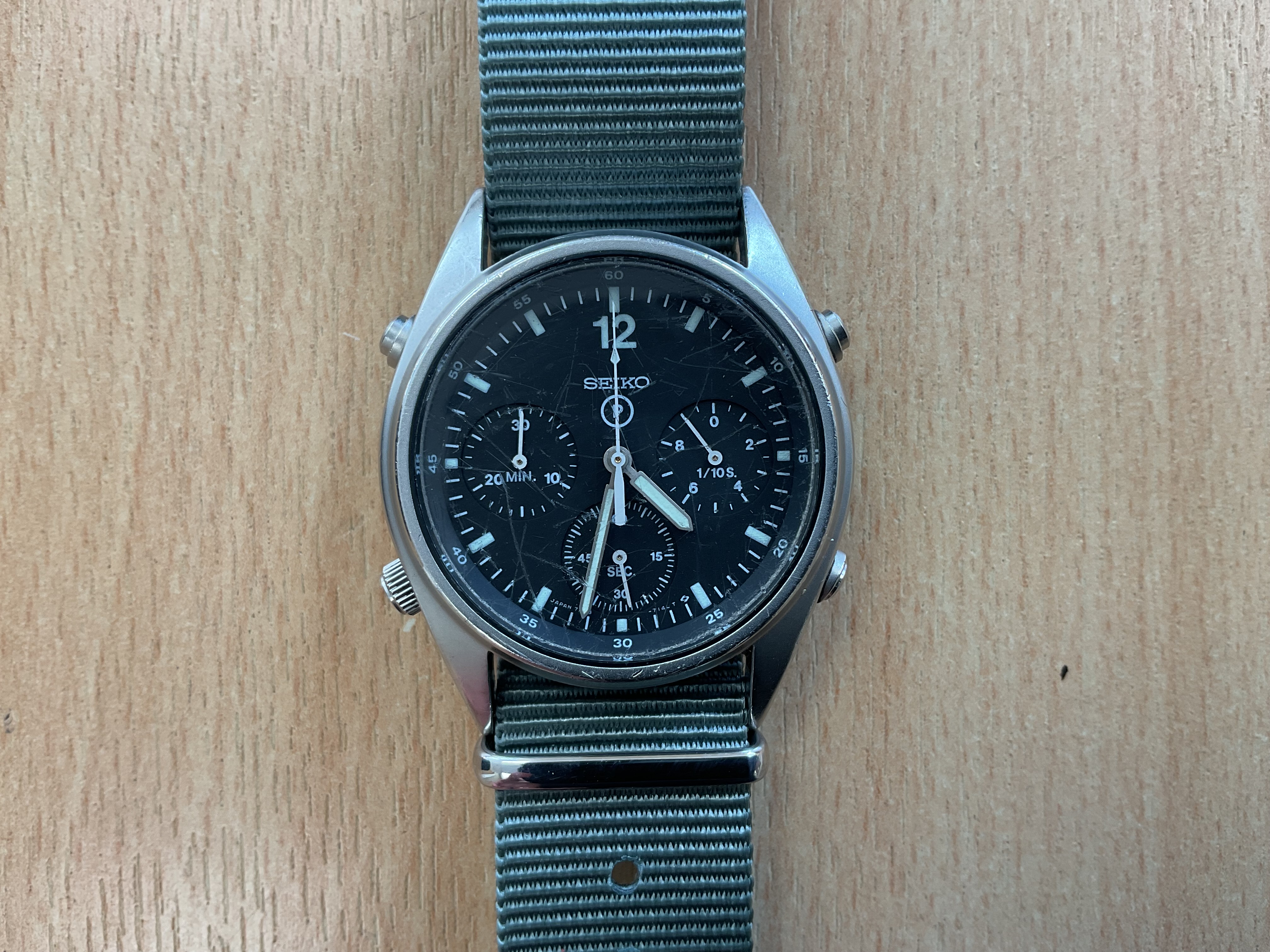 Seiko Gen 1 Pilots Chrono RAF Harrier Force Issue, Nato Marks, Sn° 5991, Date 1988 - photo 1
