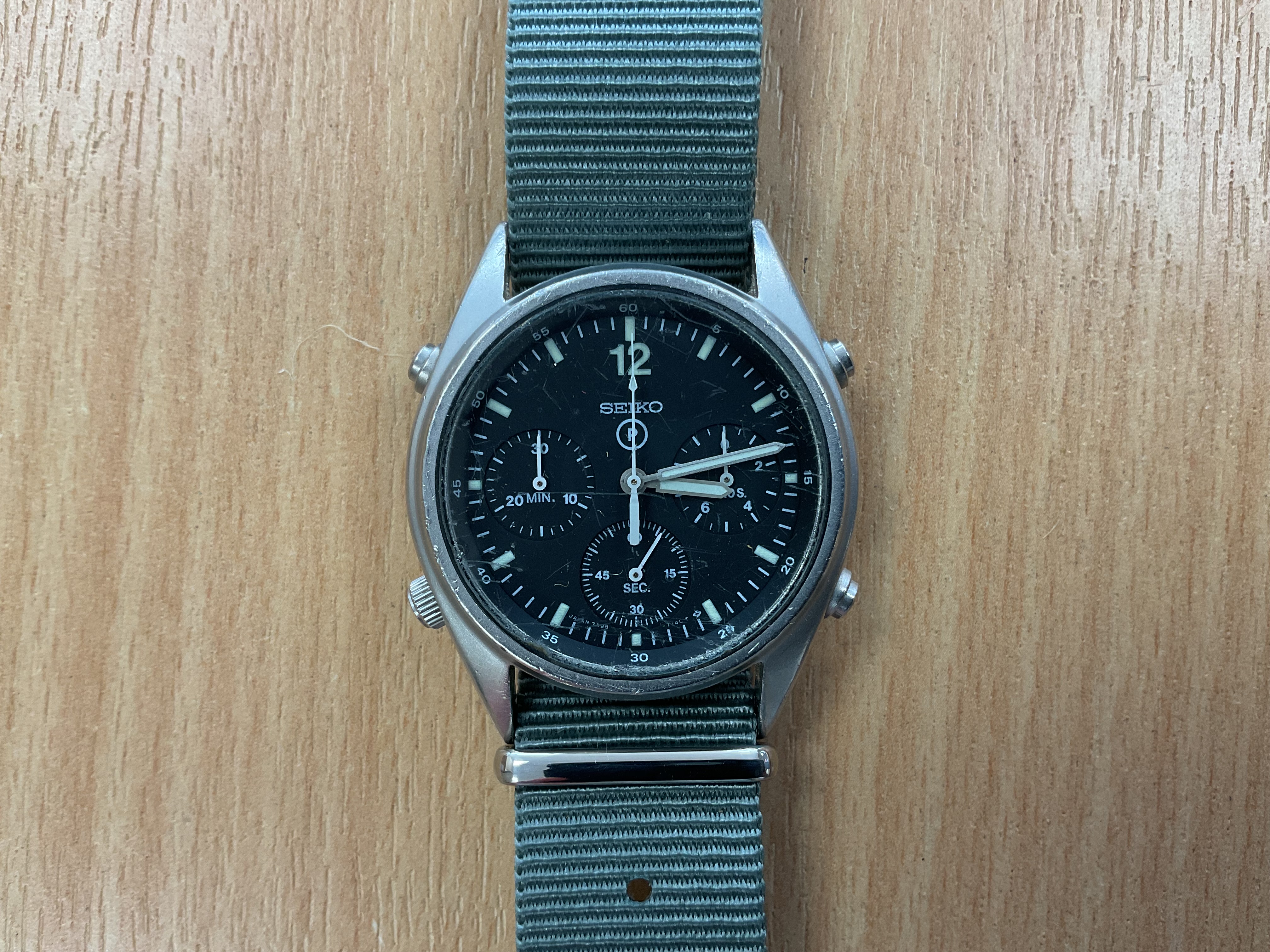 Seiko Gen 1 Pilots Chrono RAF Harrier Force Issue, Nato Marks, Sn° 1844, Date 1984 - photo 1