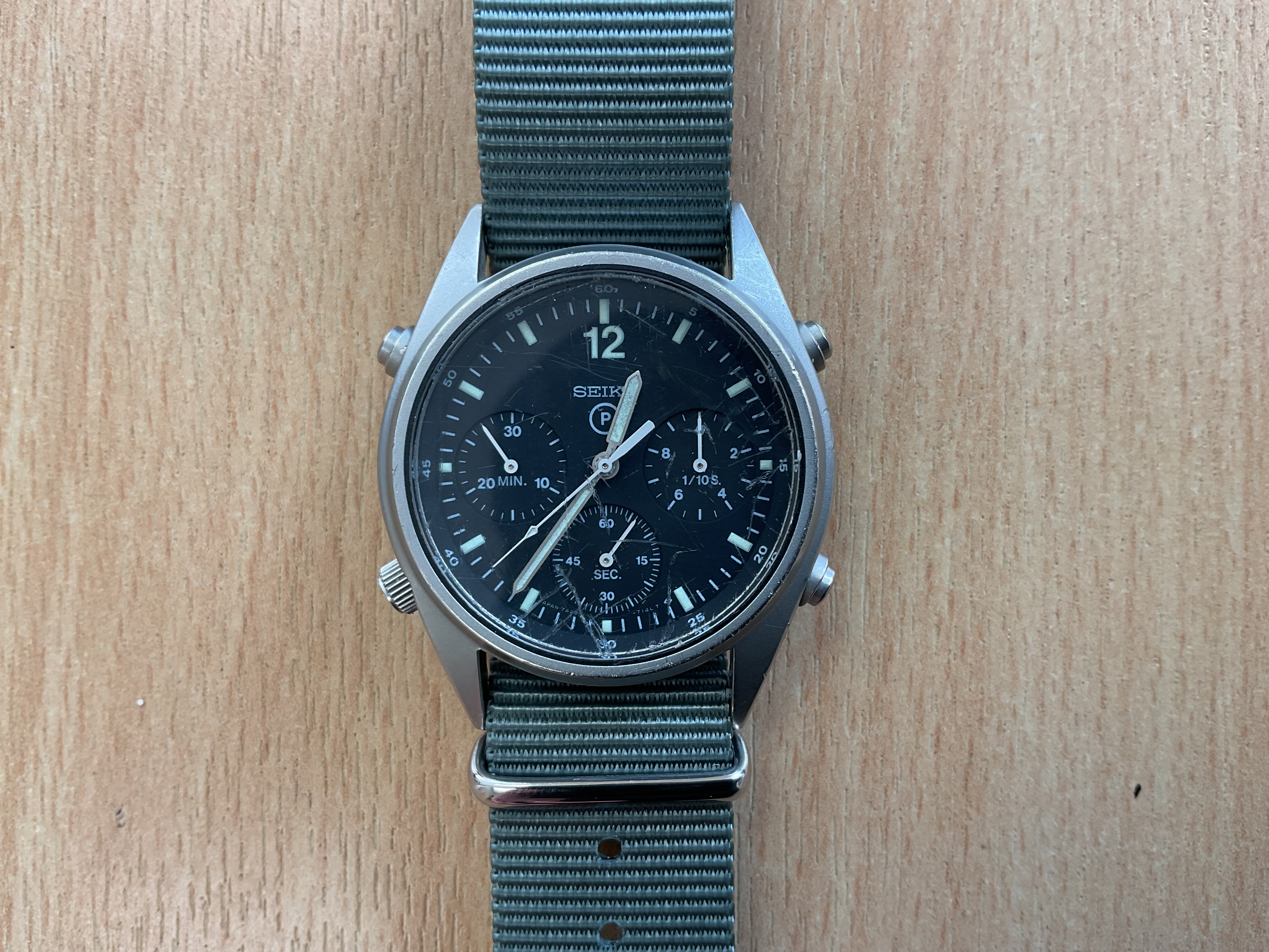 Seiko Gen 1 Pilots Chrono RAF Harrier Force Issue, Nato Marks, Sn° 881, Date 1984 - photo 1
