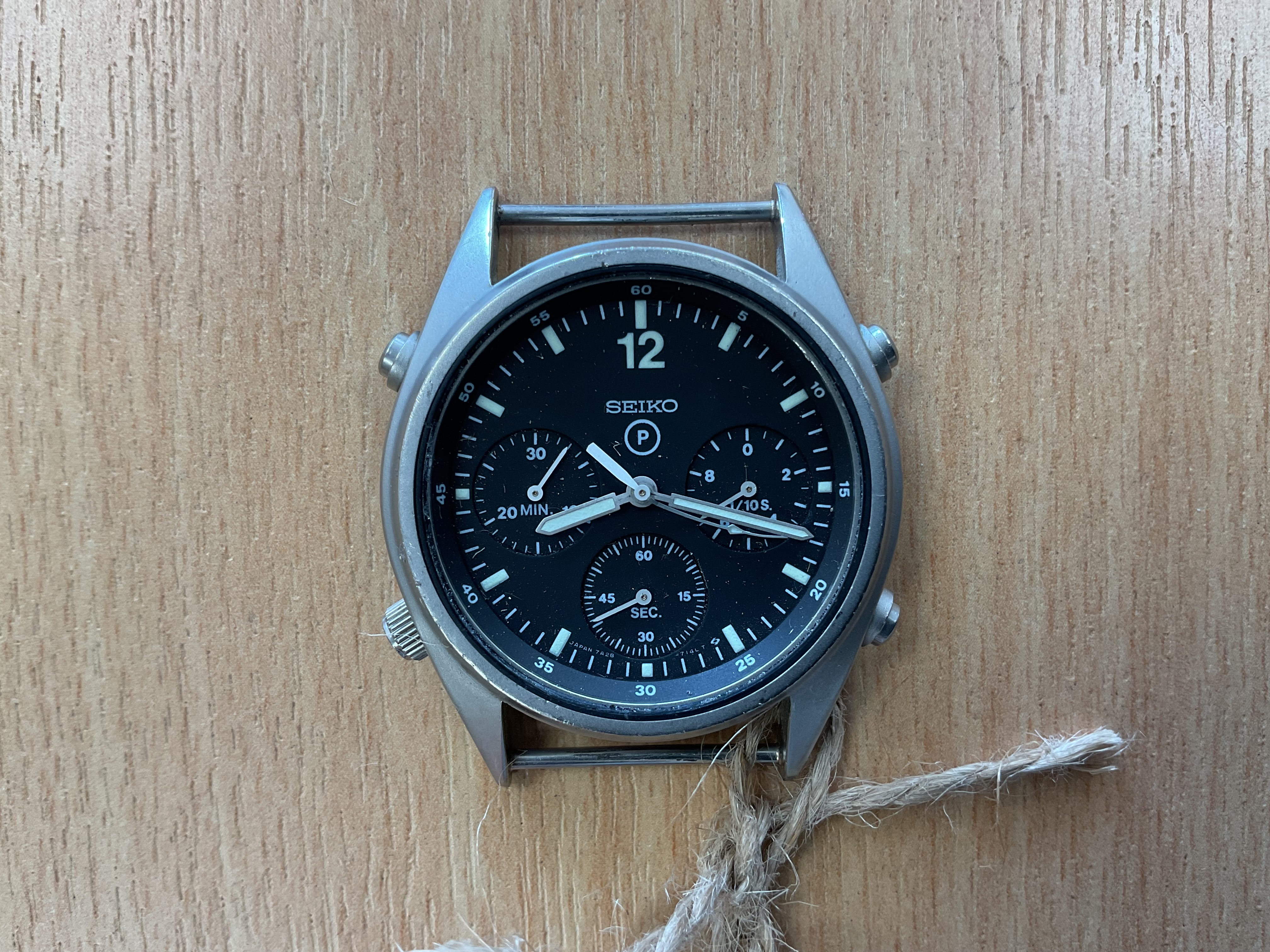 Seiko Gen 1 Pilots Chrono RAF Harrier Force Issue, Nato Marks, Sn° 5795, Date 1988, Glass Missing - photo 1