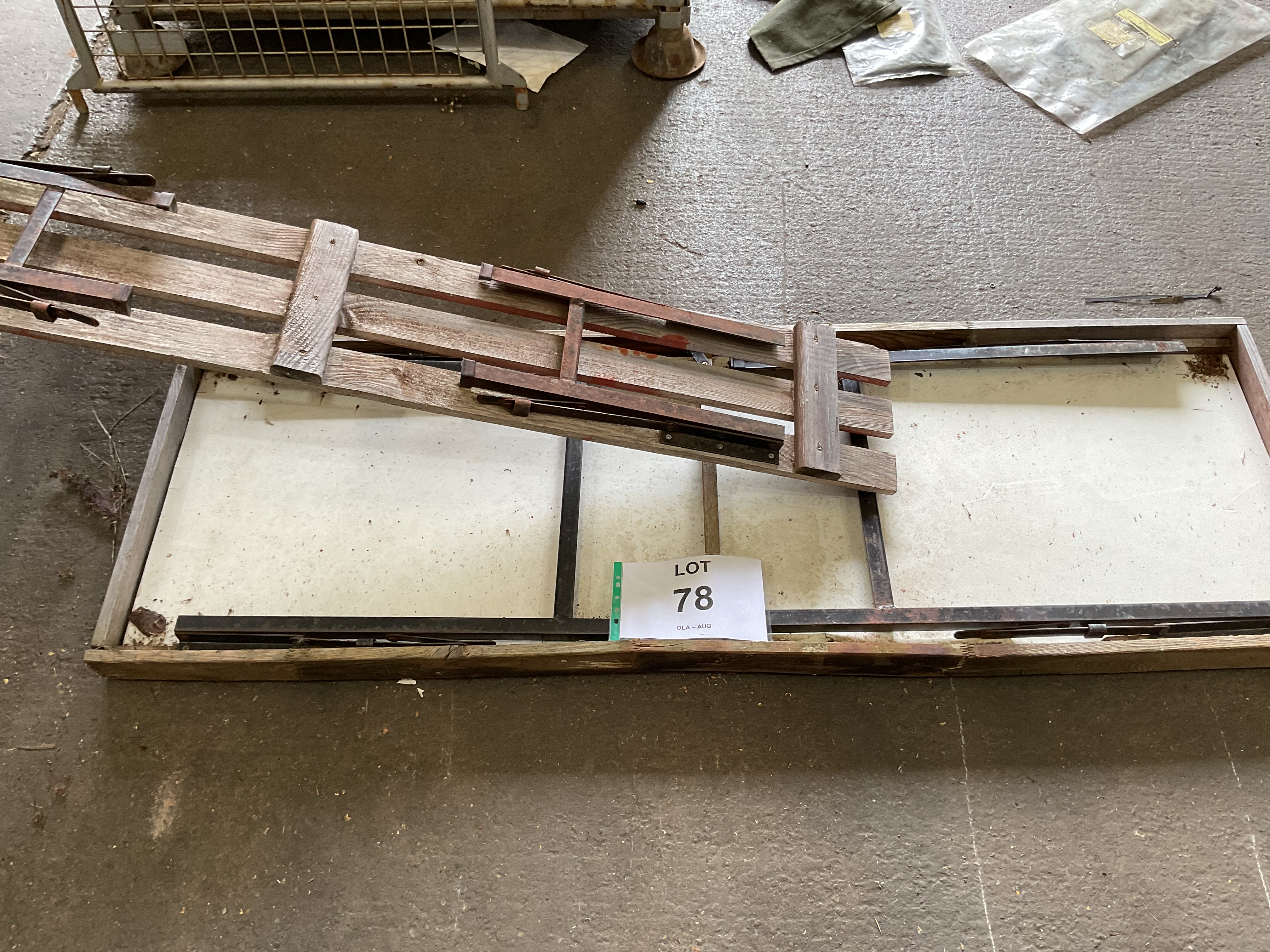 1x Field Table and 2 Fold Up Army Bench canteen Seats , from MOD - photo 1