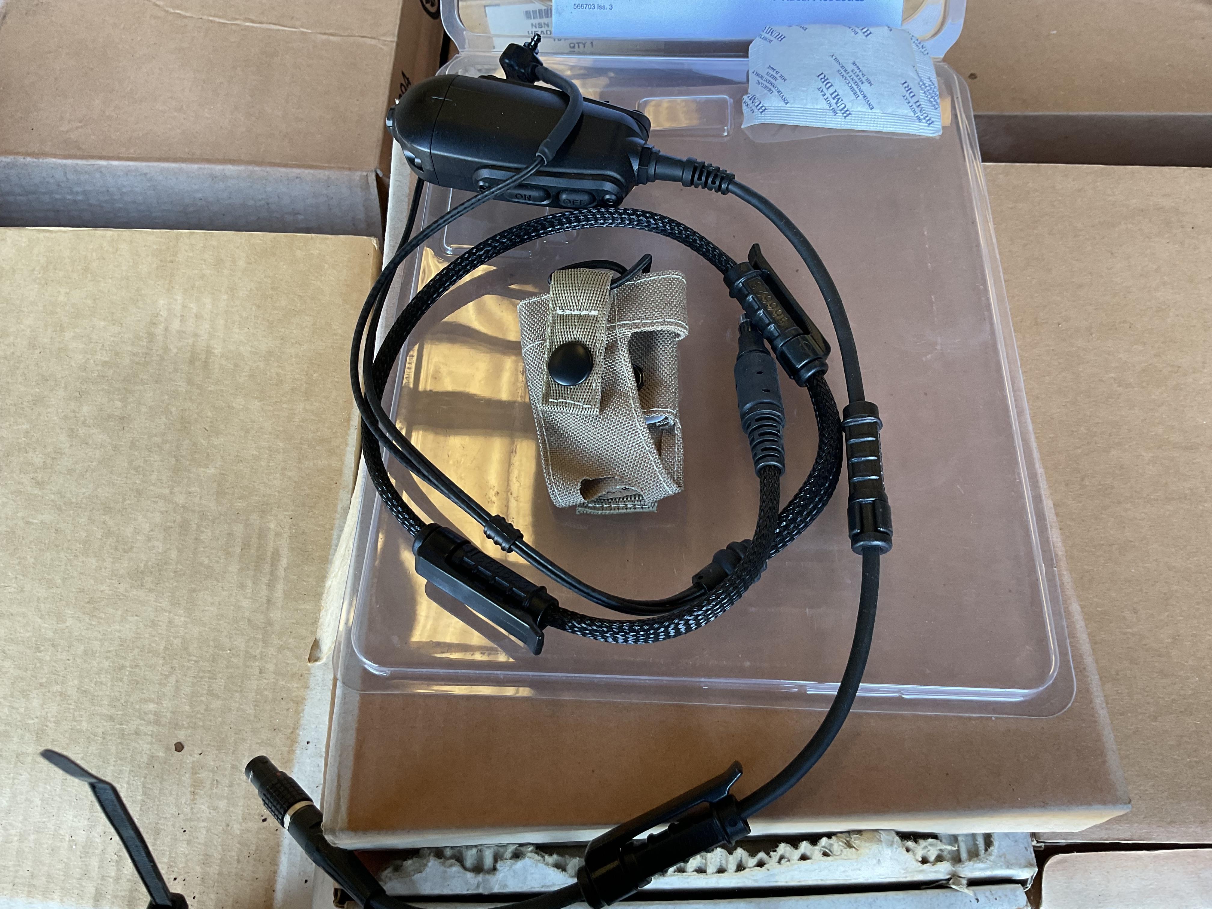 225 New Unissued Frontier 1000 Communication PRR Headsets, Original Packing, from MOD Reserve Stock - photo 1