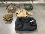 (1) Ghillie Suit Kit, (3) Duffel Bags, (22) Clothing Bags & Assorted Items