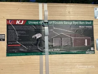 KJ K4525G Double Garage Steel Barn Shed - Unused