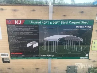 KJ K4020 Steel Carport Shed - Unused