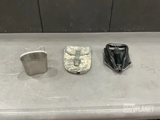 (26) Entrenching Tools, (74) Canteens, (78) Canteen Pouches & Assorted Items