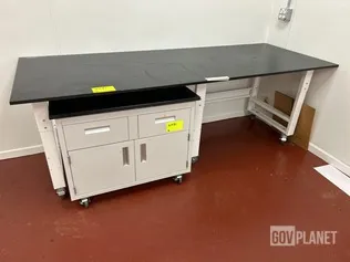 (1) Rolling Table & (1) Rolling Cabinet
