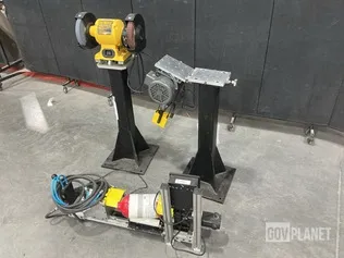 (1) DeWalt DW758 Heavy Duty Bench Grinder & (1) Kalamazoo Belt Sander/Grinder