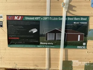 KJ K4525G Double Garage Steel Barn Shed - Unused