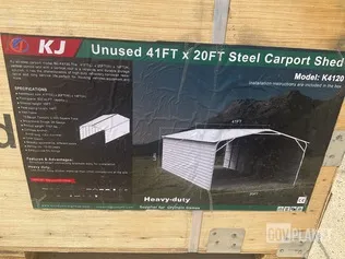 KJ K4120 Steel Carport Shed - Unused