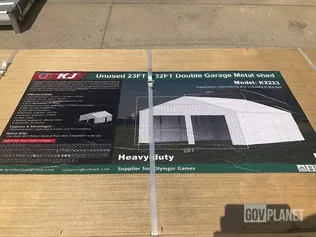 KJ K2223 Double Garage Metal Shed - Unused