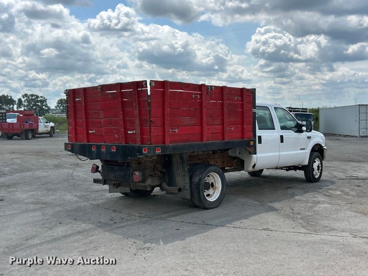 2003 Ford F450 Super Duty XL Crew Cab Dump Flatbed Truck - photo 5