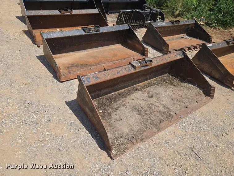 (2) Land Pridec Skid Steer Buckets