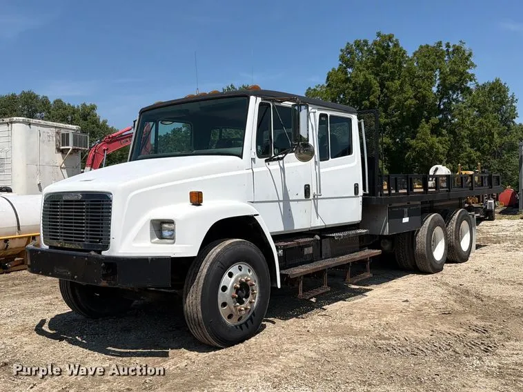 2003 Freightliner FL80 Crew Cab Flatbed Truck