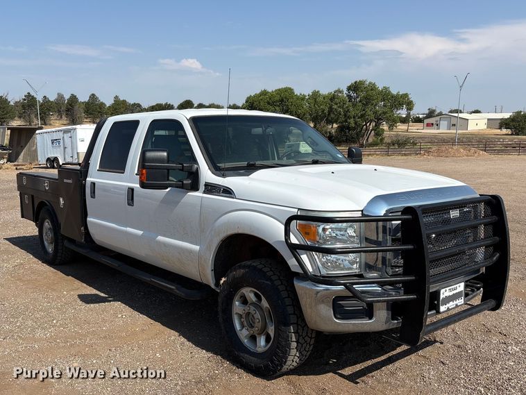 2015 Ford F250 Super Duty Crew Cab Flatbed Pickup Truck - photo 3