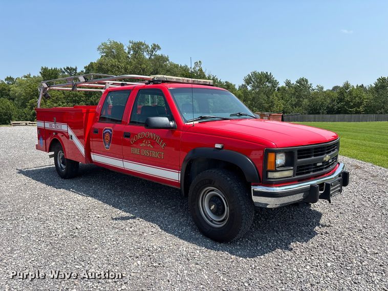 1997 Chevrolet K3500 Crew Cab Utility Bed Pickup Truck - photo 3
