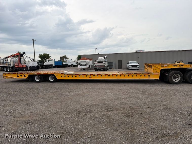 2007 Trail King TK70HT-502 Drop Deck Hydraulic Tail Equipment Trailer - photo 4
