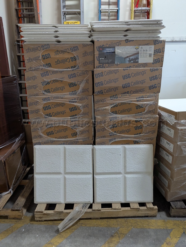 Pallet of USG Ceiling Tiles 2 ft. x 2 ft. - Luna Pedestals IV R72716 — photo 1