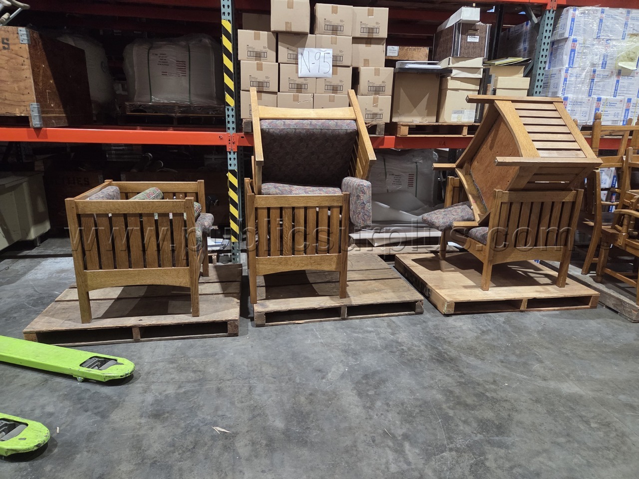 (5) Cushioned Wood Chairs — photo 1