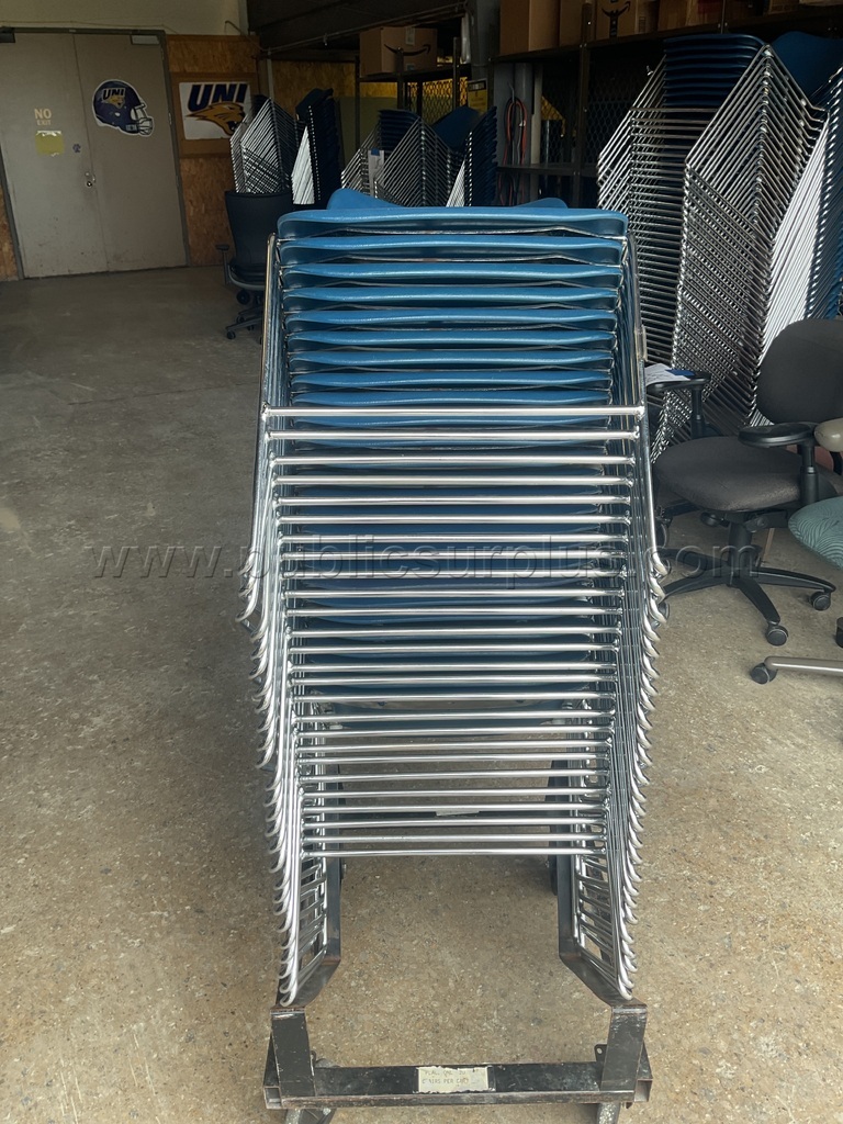 26-Stackable Chairs & Rolling Cart Lot # 4840 — photo 1