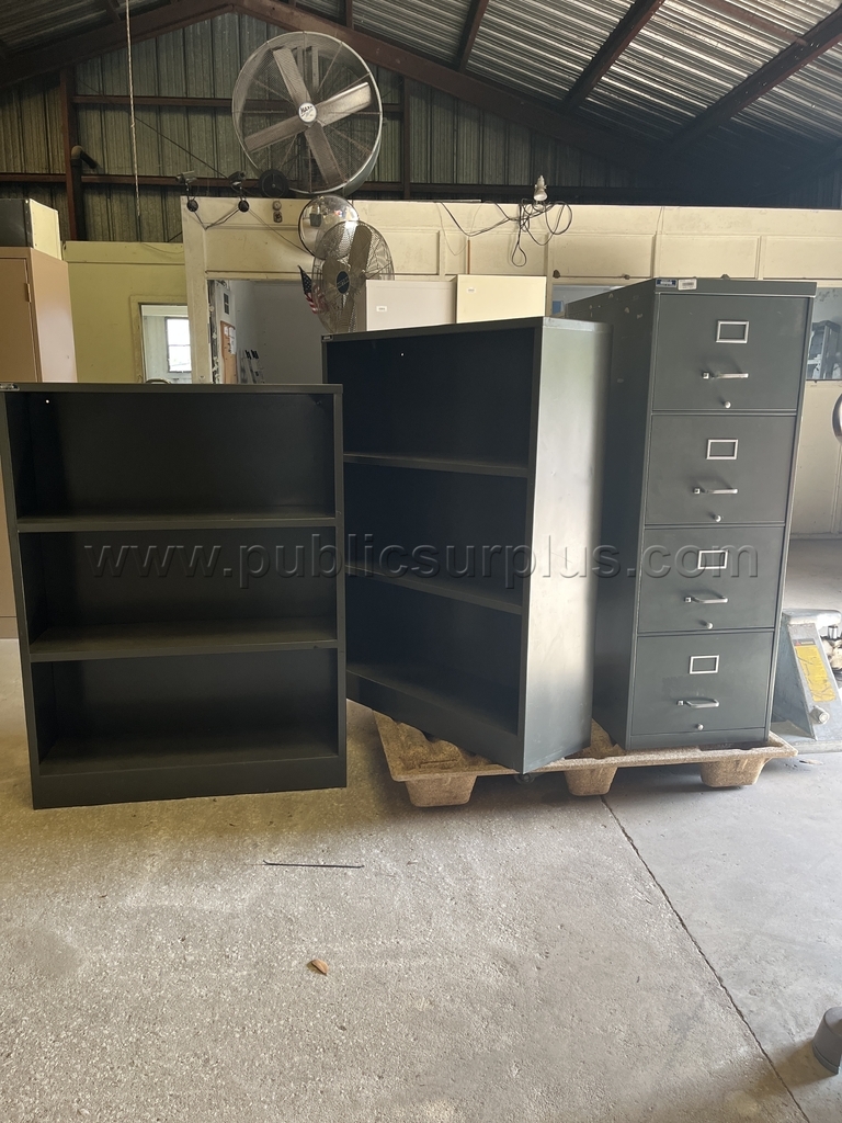 Metal Bookcases (2) 1 File Cabinet - Building 609-ZW — photo 1