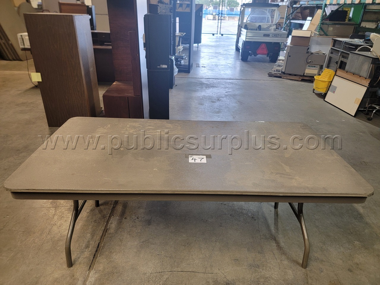 #47 Grey Rectangular Folding Table (6ftL x 3ftW x2.5ftH) — photo 1