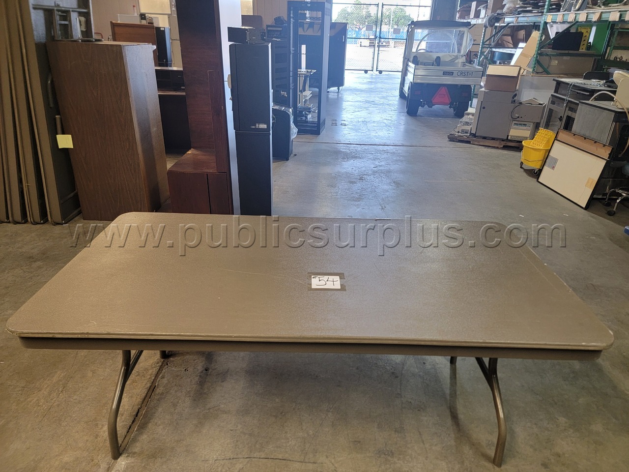 #54 Grey Rectangular Folding Table (6ftL x 3ftW x 2.5ftH) — photo 1