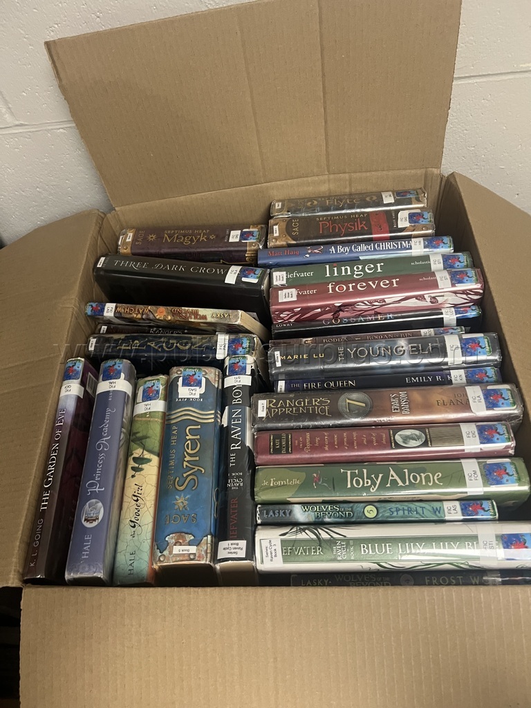 Assorted boxes of used Library Books - Mariner Middle School — photo 1
