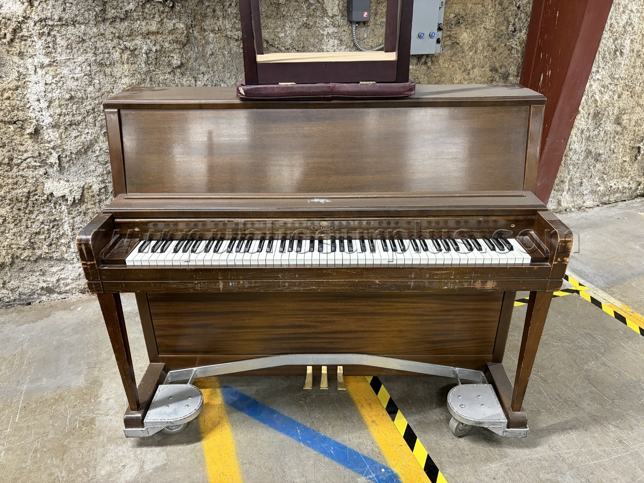 WURLITZER PIANO WITH DOLLY — photo 1
