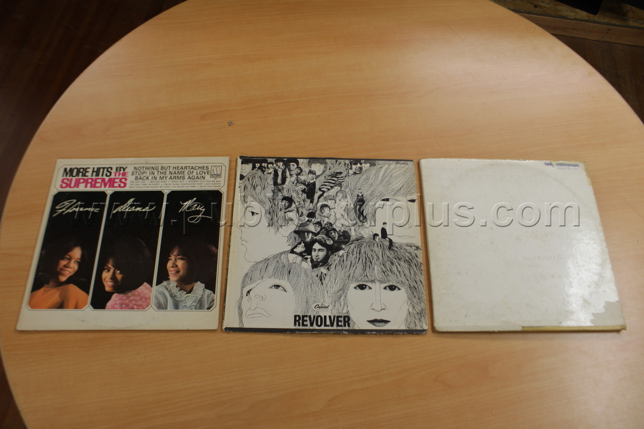 Qty - 5 Vinyl, "The Beatles", "The Supremes", "George Carlin" — photo 1