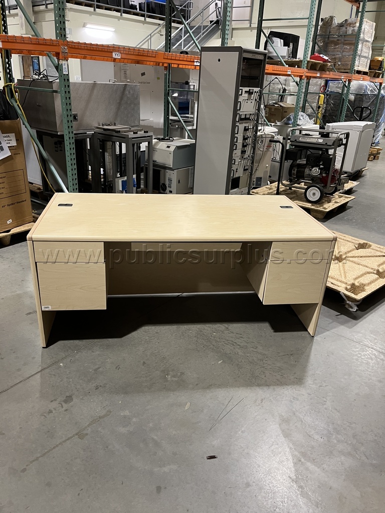Heavy Solid Blonde Wood Desk-CC3-DM — photo 1